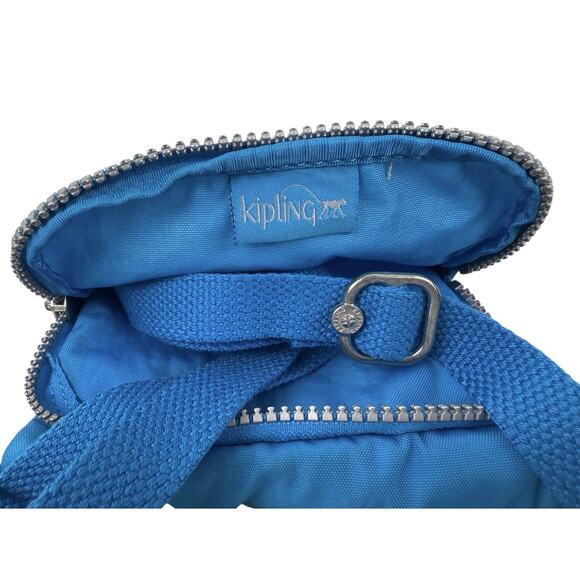 Kipling Eldorado Crossbody Mini Purse Lightweight Nylon Twilight Blue Monkey Fob - Picture 2 of 16
